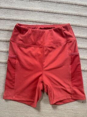 Stoic athletic Bike YOGA run Shorts orange terracotta NEW women’s quick dry XS